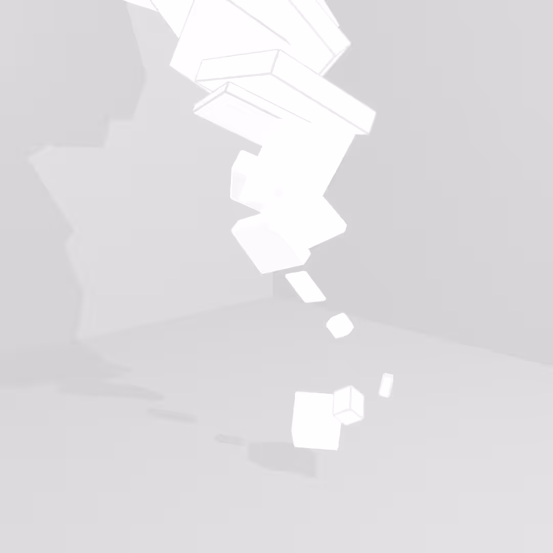 Cubes Blancs sur Fond Blanc #19