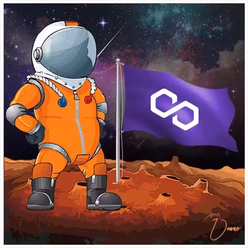 PlanetVisitor: Polygon (MATIC) Flag Waving on Venus #4