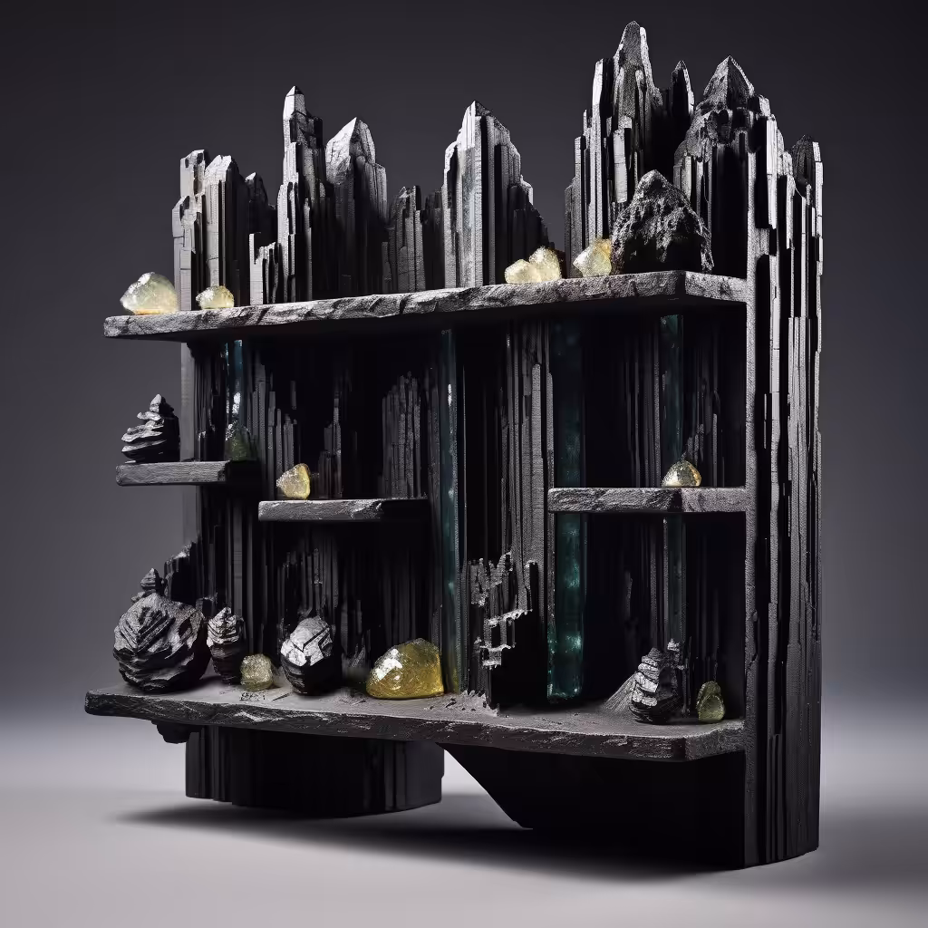 Black Tourmaline Bookshelf 