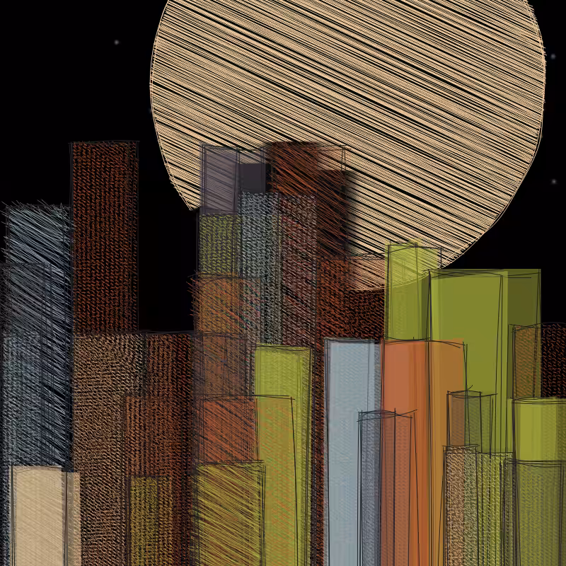 hastily-drawn cityscape sketch #43