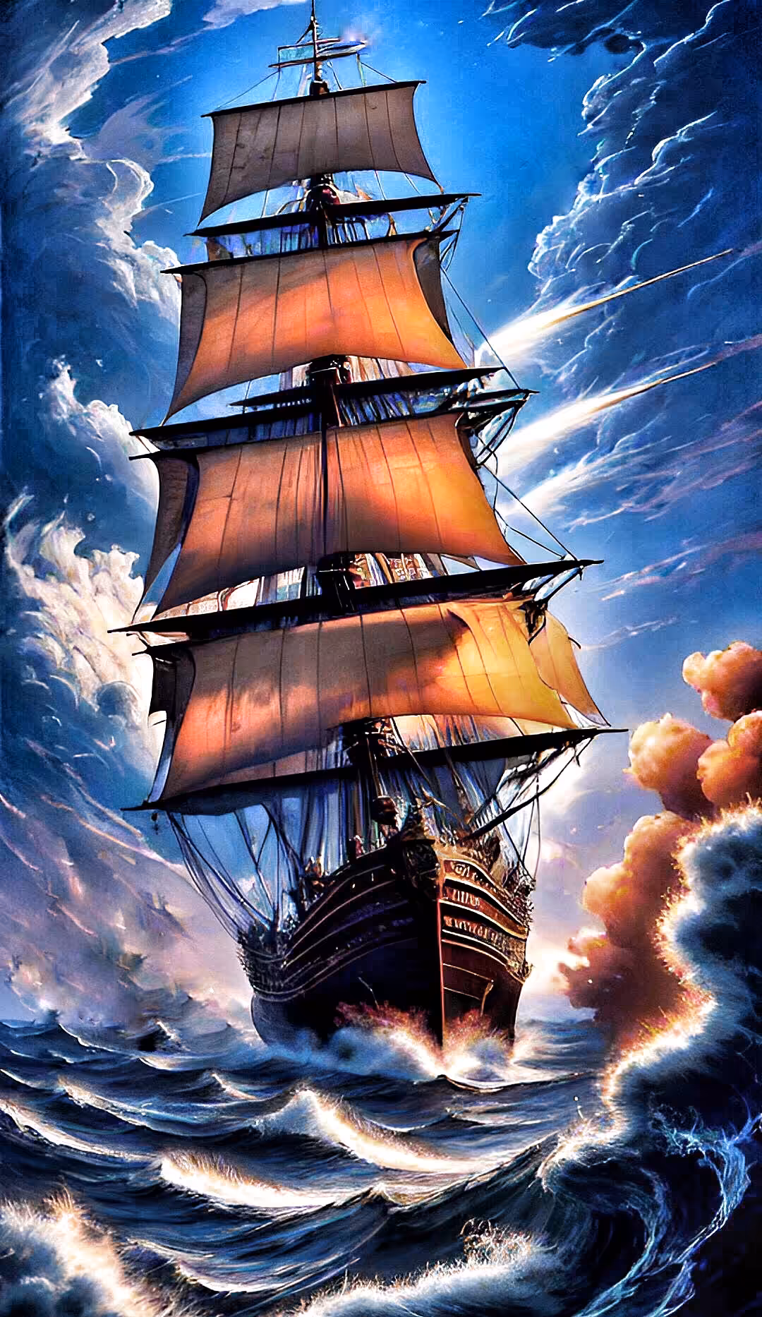 Ship on sea