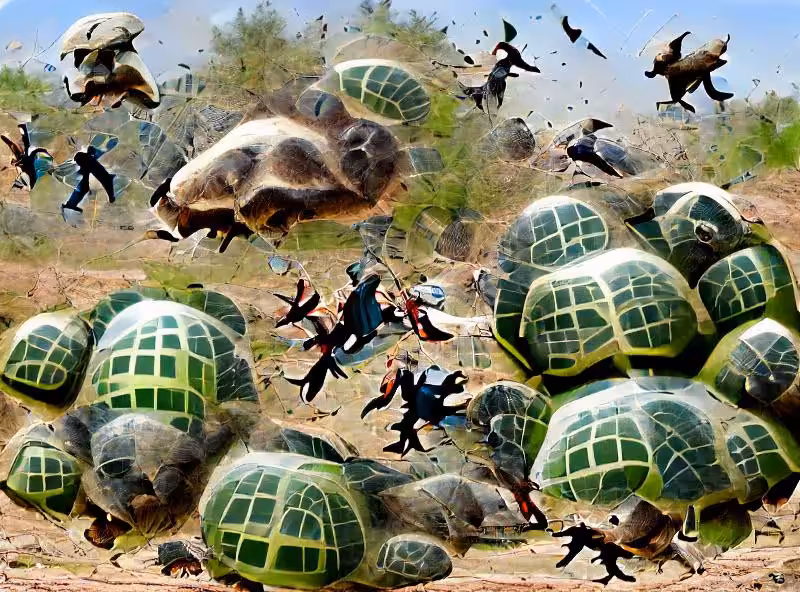 Abraham's First Works: Attack of the airborne tortoises