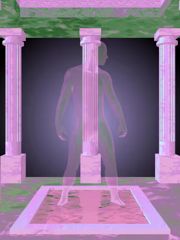 HeavenComputer: The Fading Shooter Glitter Bluish Gold Man #5635