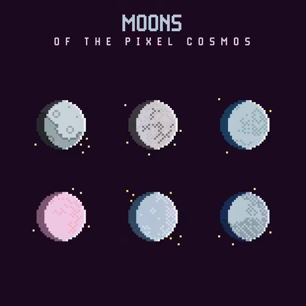 Moons of the pixel cosmos.