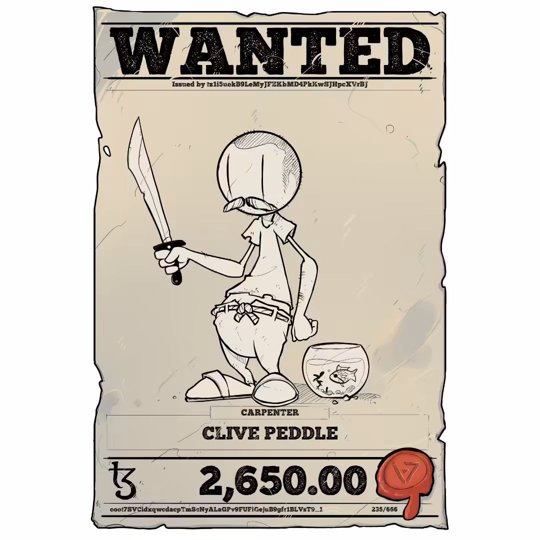 CLIVE PEDDLE | TEZOS PIRATE 235/666