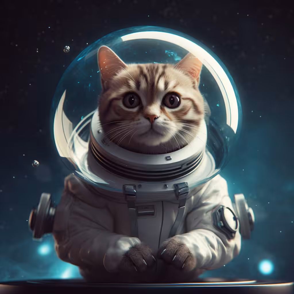 Art: the cosmonaut cat 