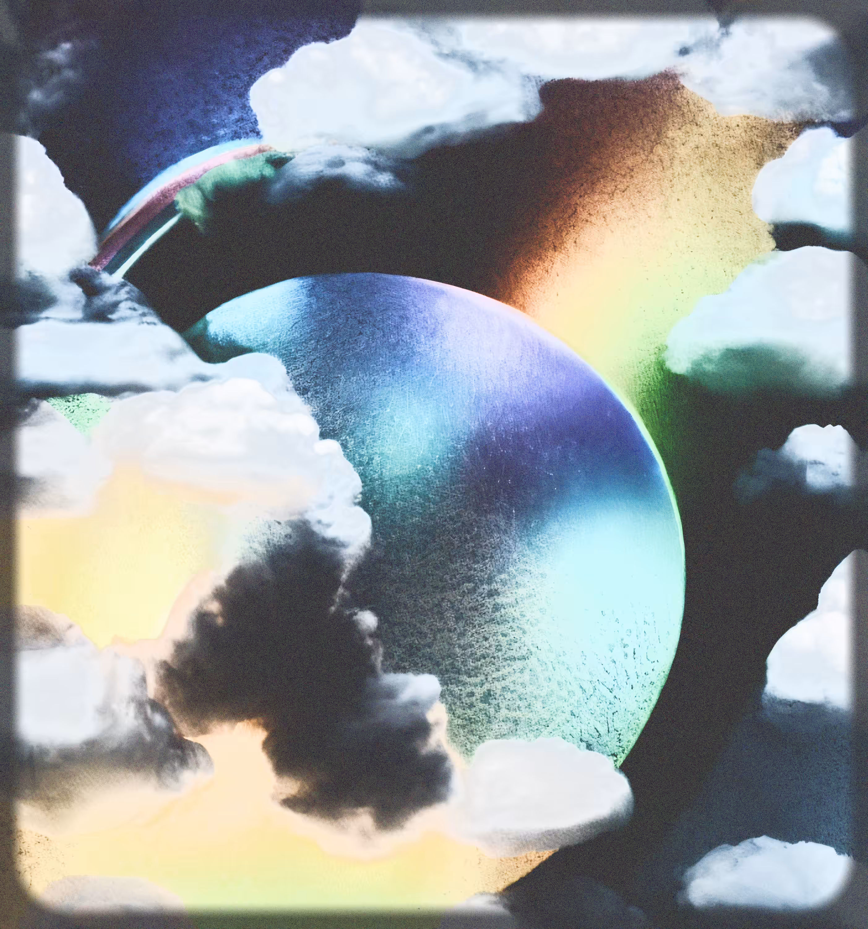 The clouds, the colors, the disc #2 - a photograph