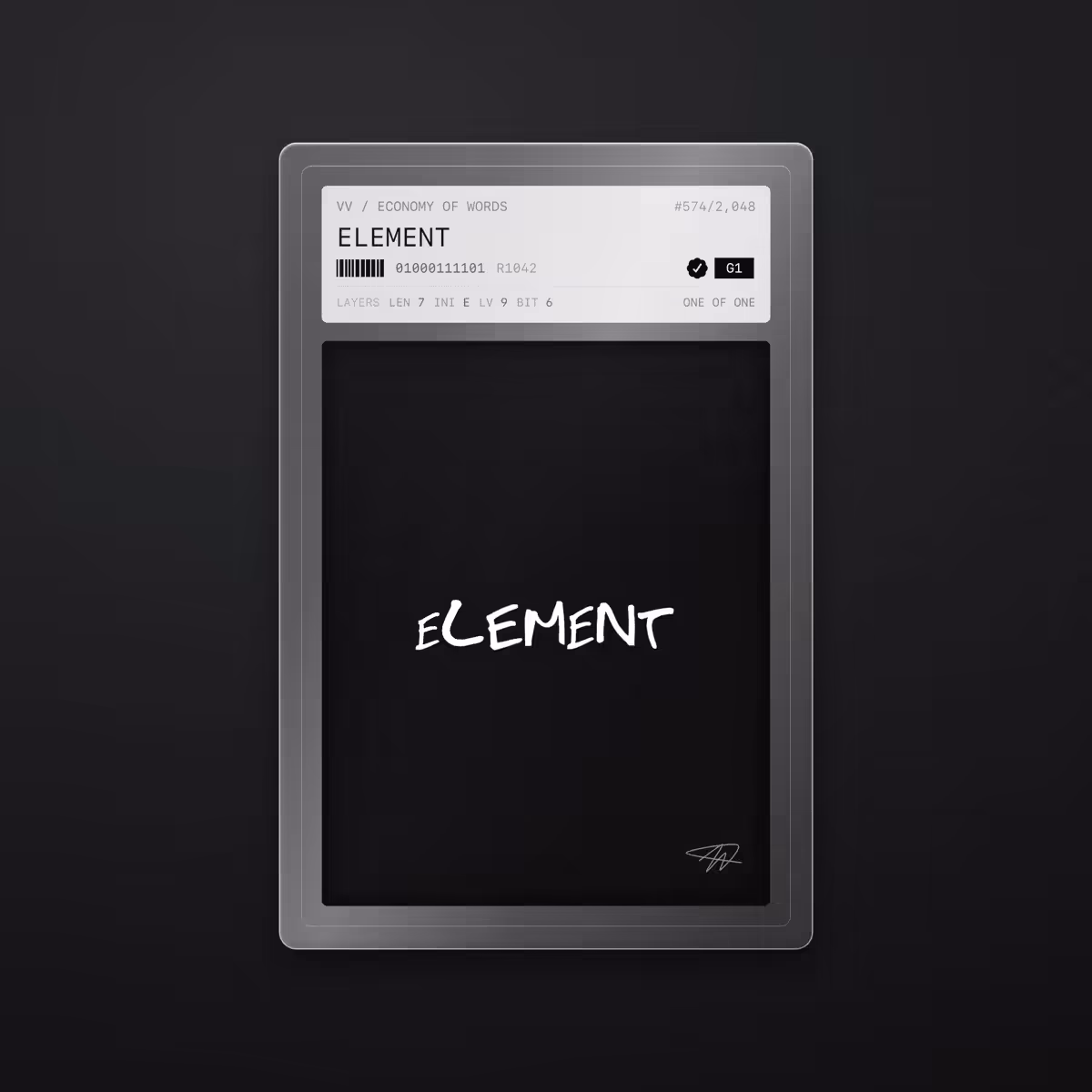 Economy of Words: ELEMENT · #574
