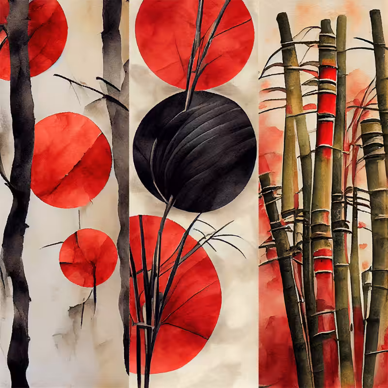 AI Bamboo and Sun #10