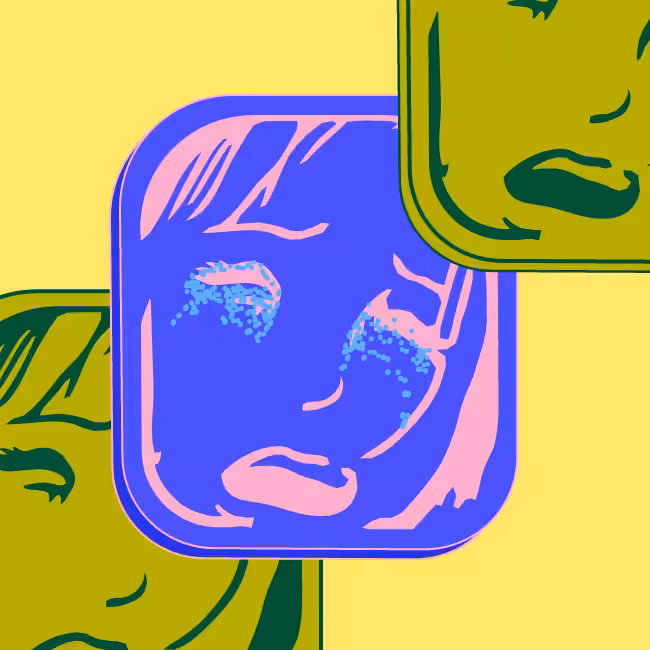 Card in the box "Crying girl" #1