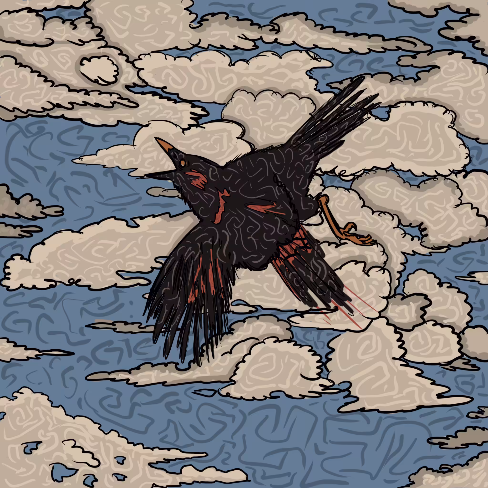 Crushed Bird Misses Flying