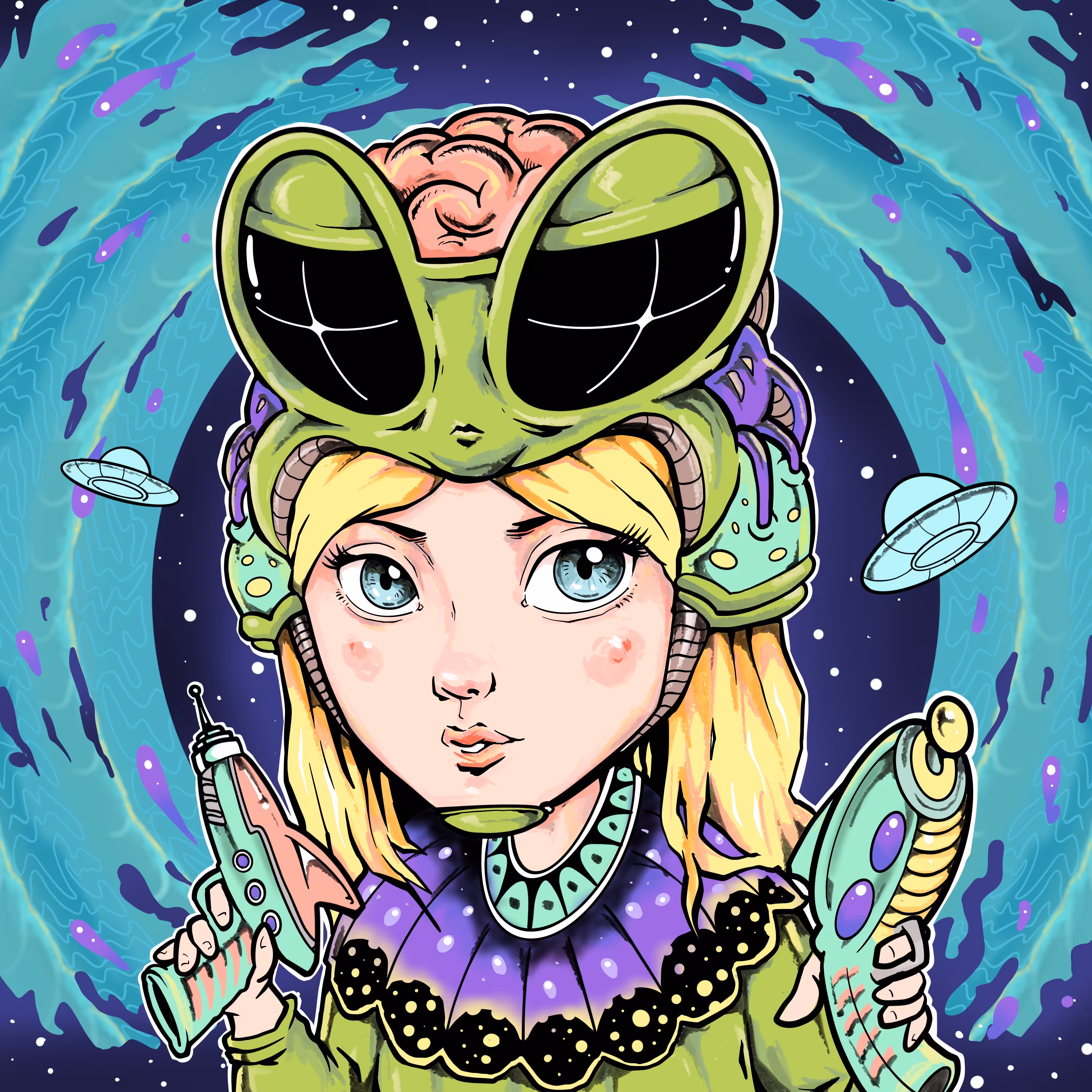 owangeboy and frens #48 - aurora space by Gemma Falah