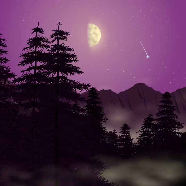 Moonlit Mountains #50