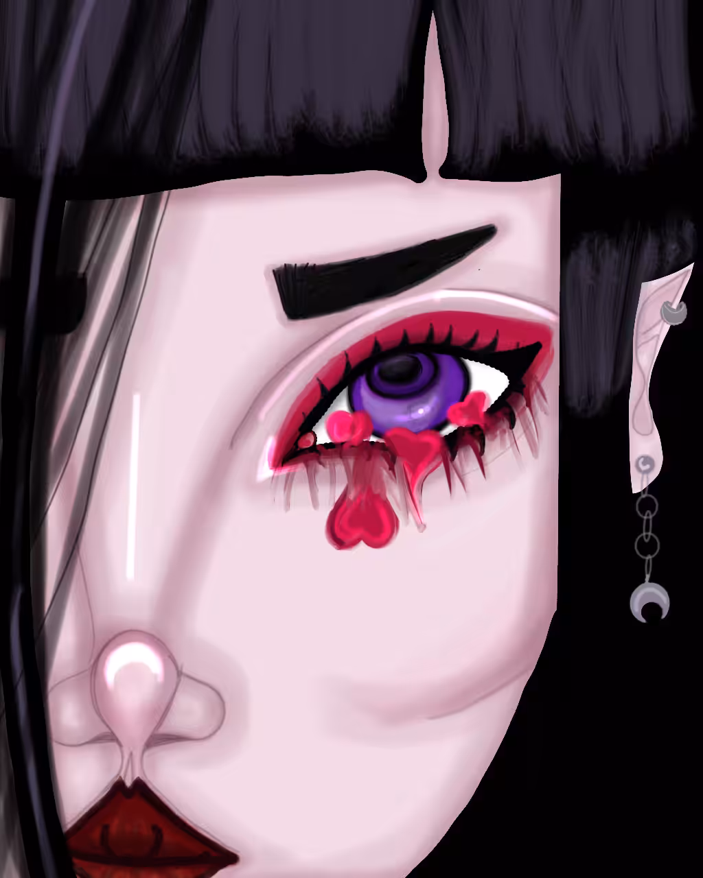 heart-shaped tears
