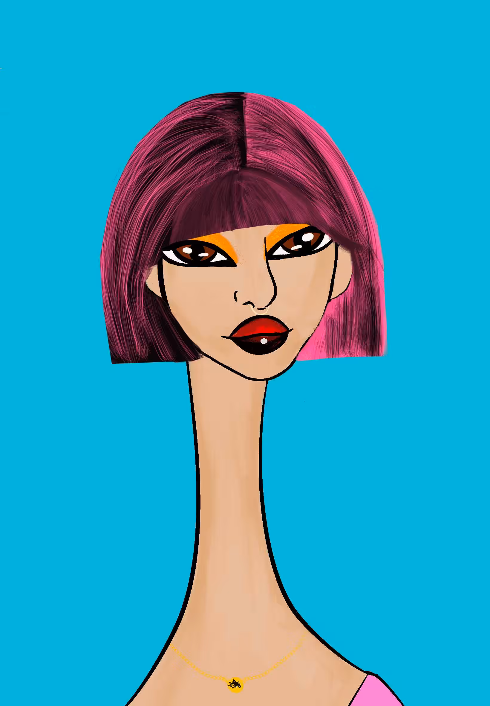 Long Neckie Lady #2264