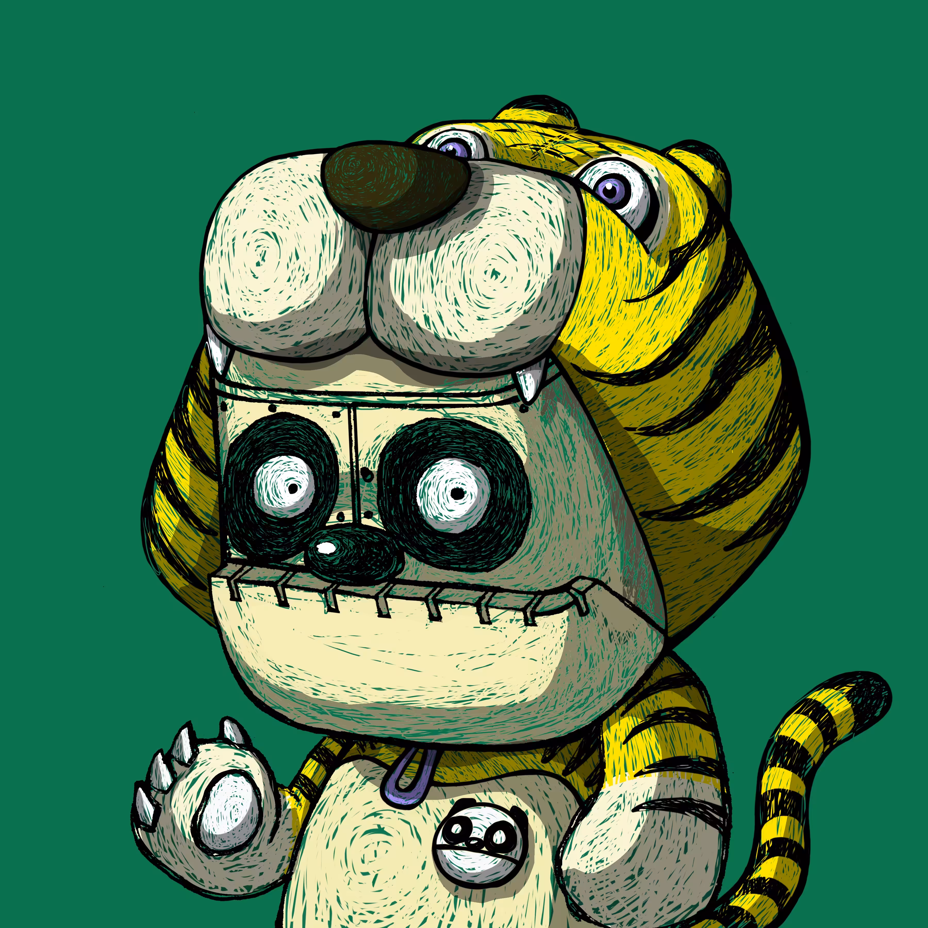 Papadou in tiger costume