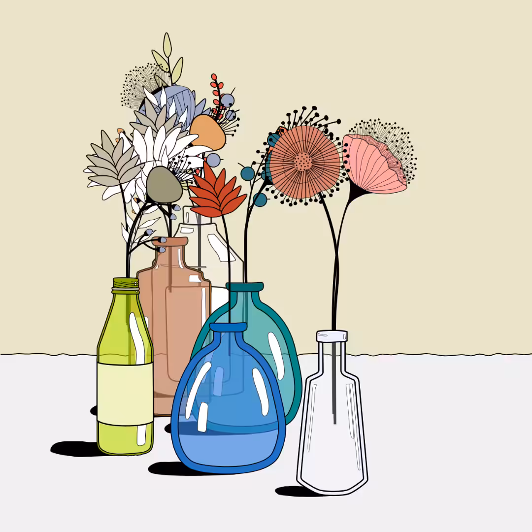 Flowers & Bottle #41