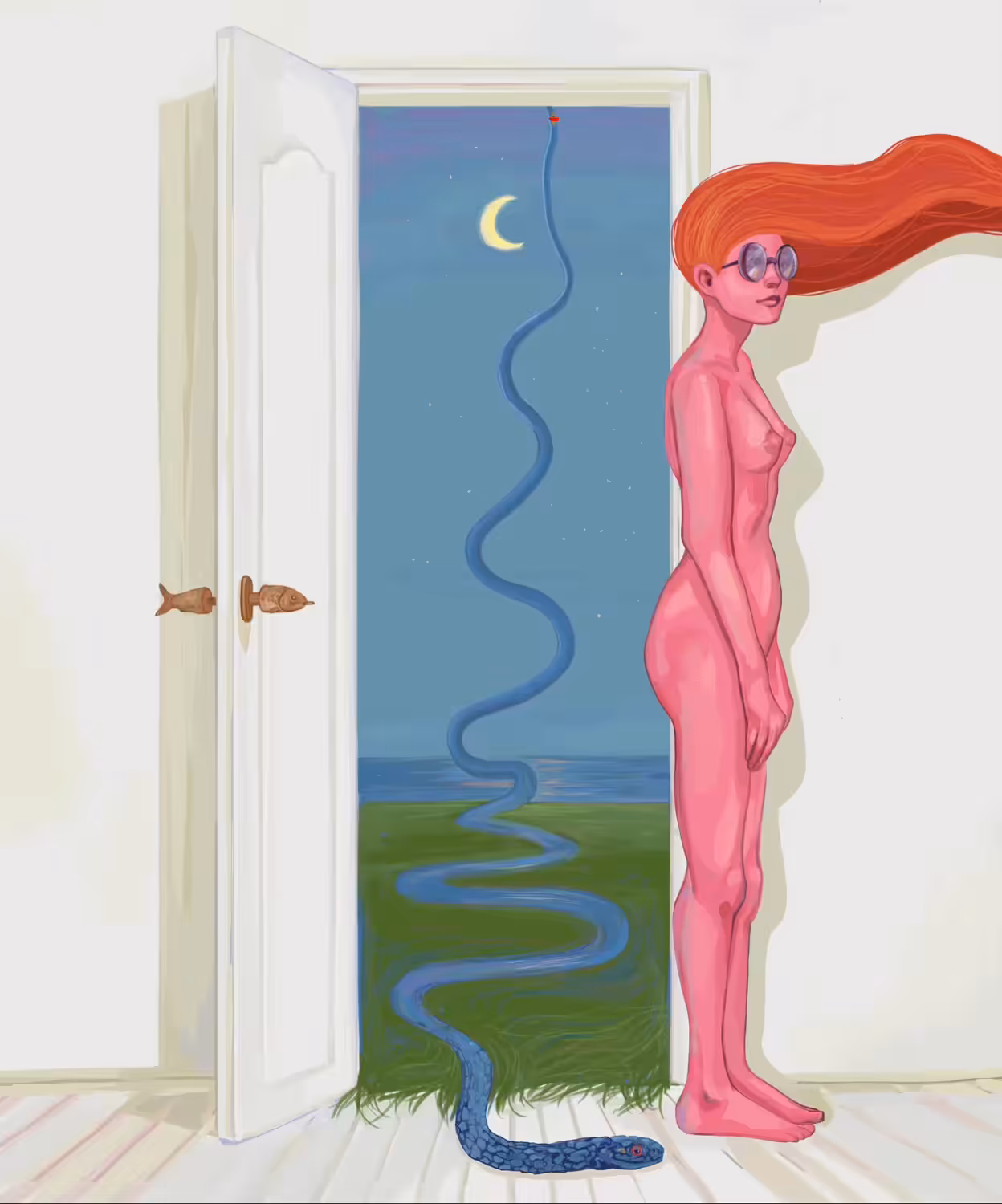 Behind the door 