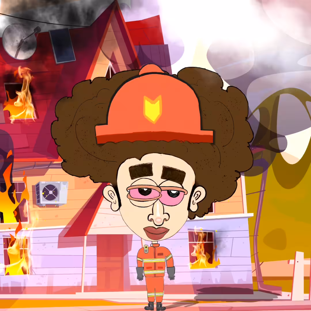 Tired Fire Man