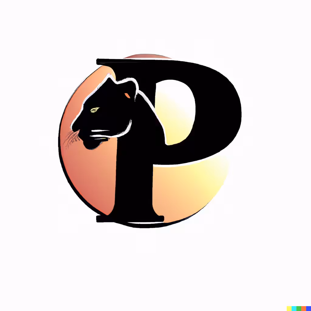 Letter P and a Panther