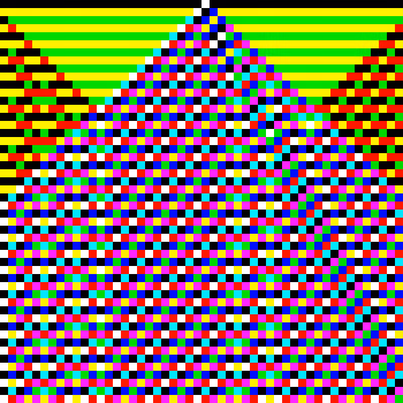 RGB Elementary Cellular Automaton #696