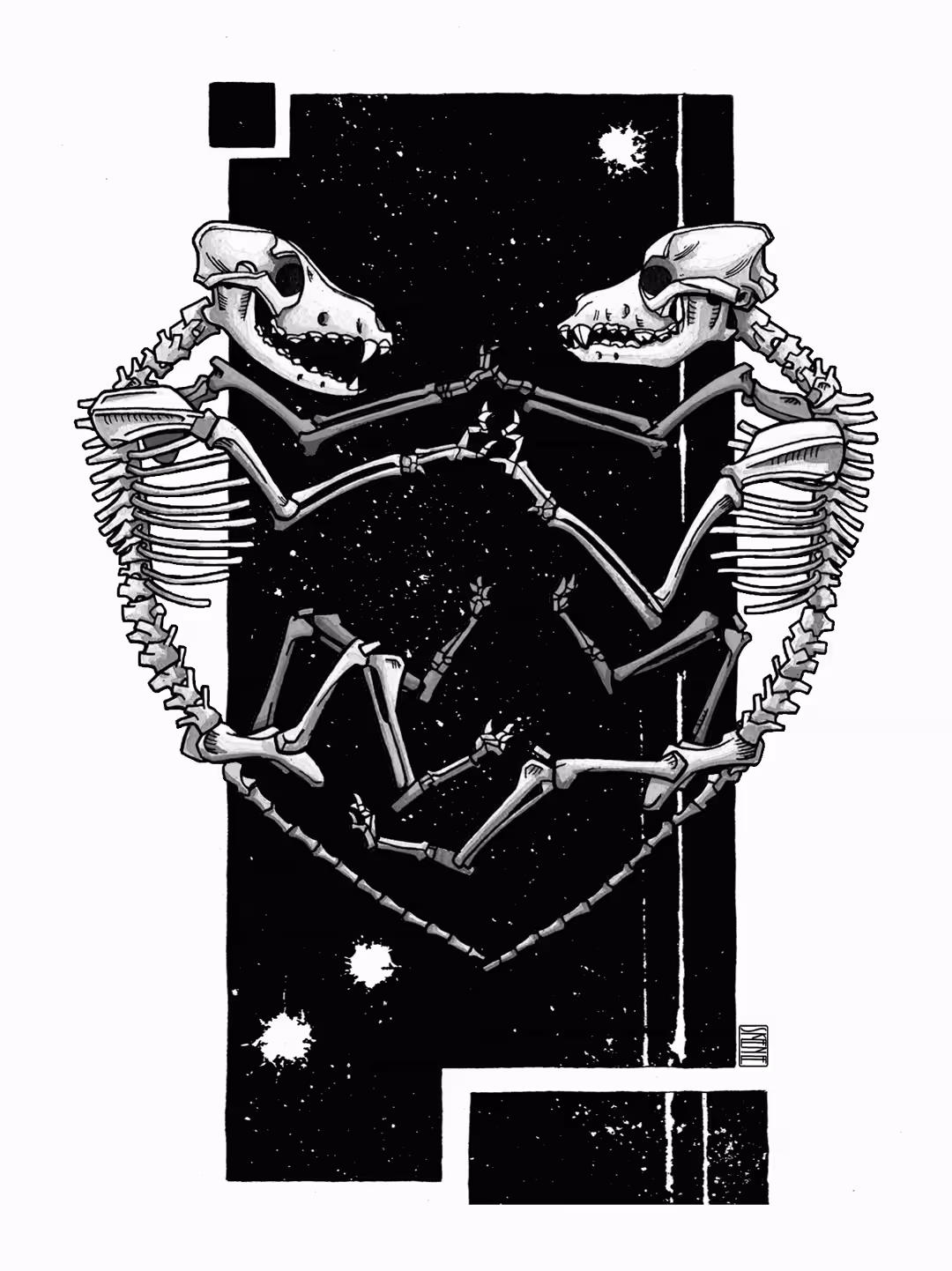 Re-animated Dog Skeletons