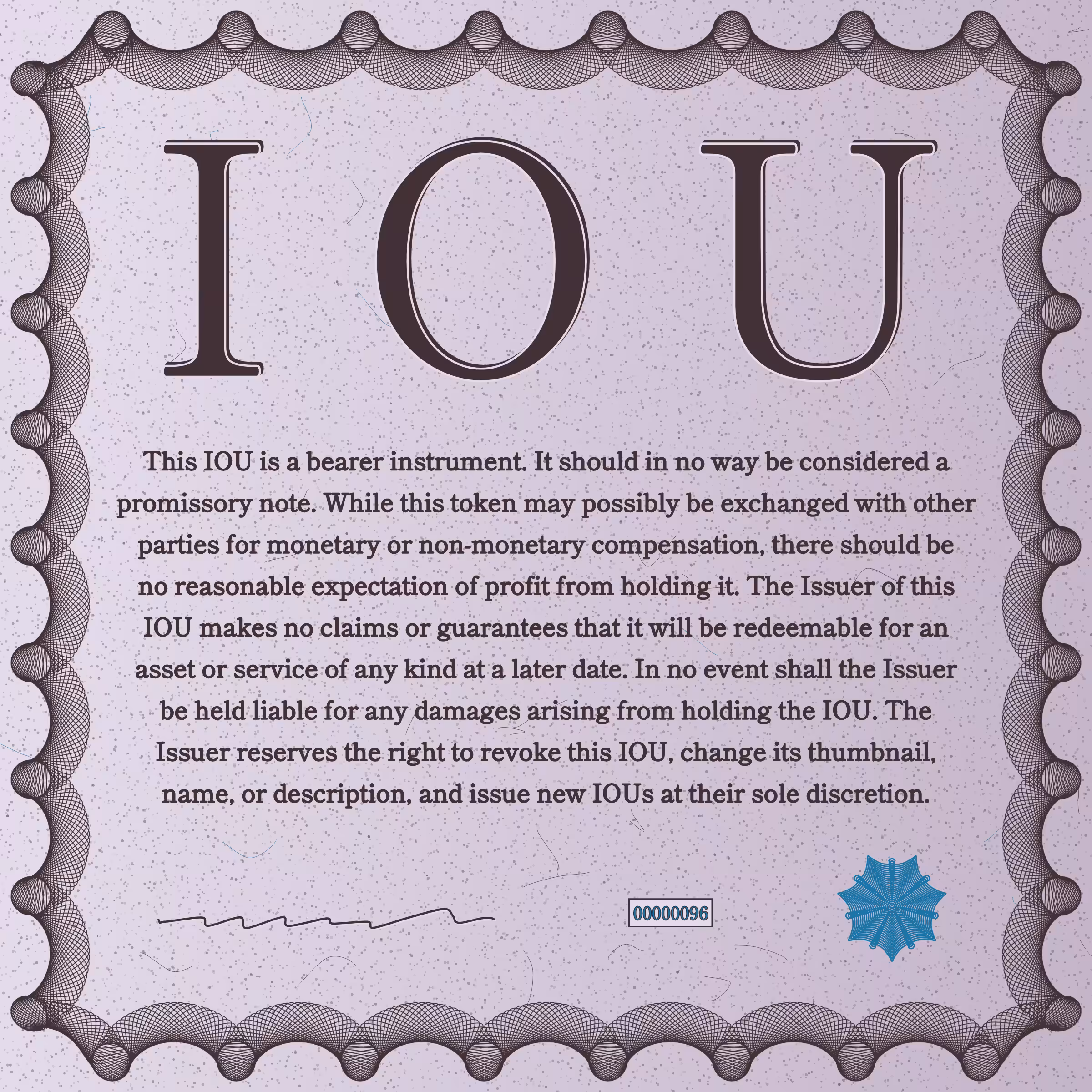IOU #96