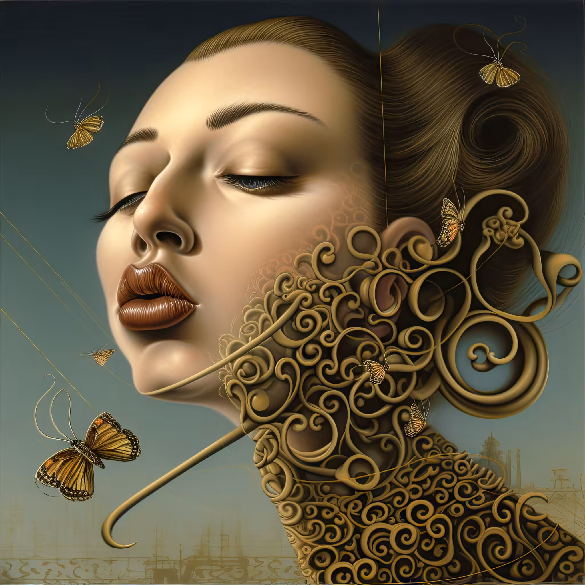 A.I. Creations: Gilded Voice Girl