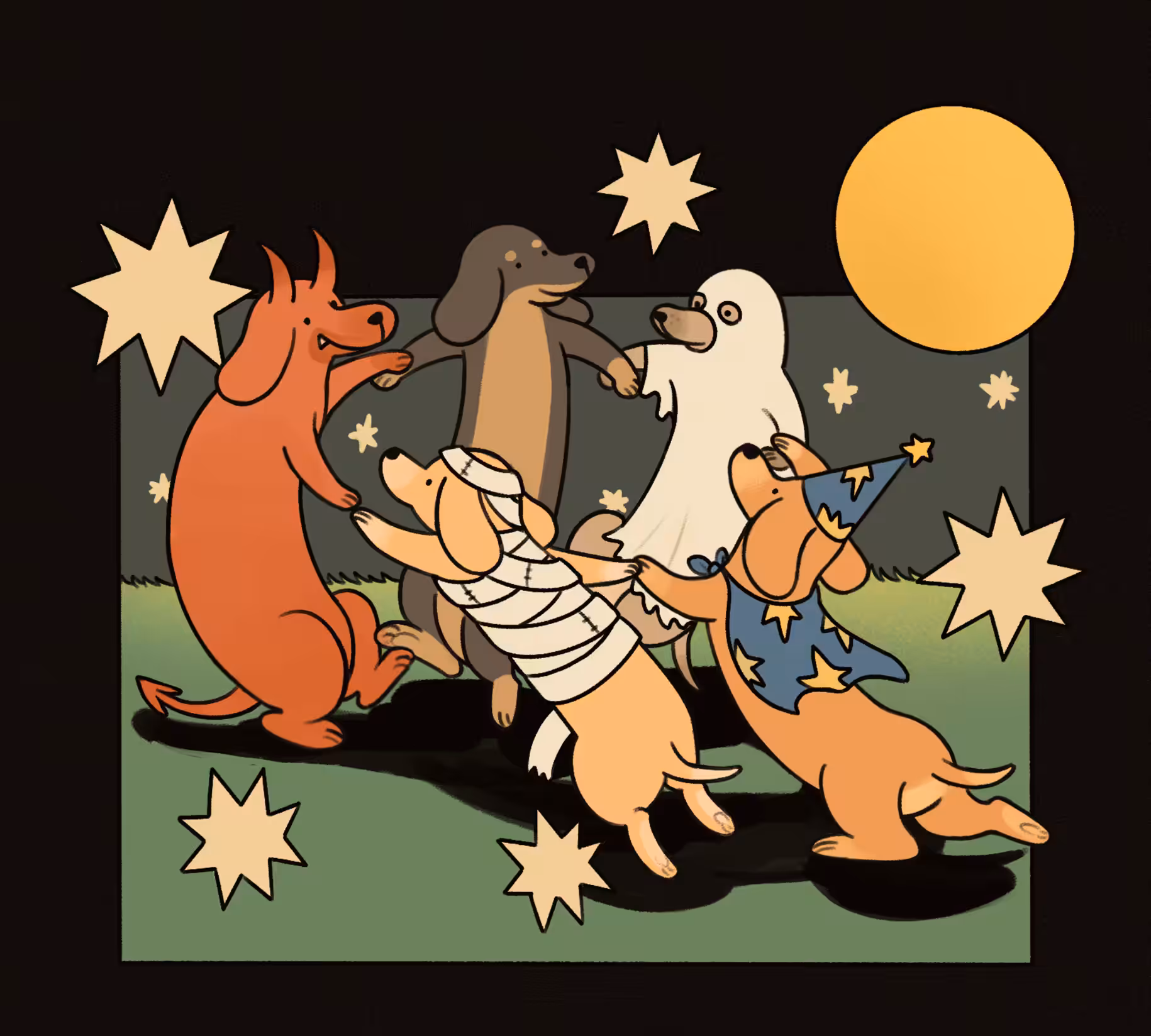 Doggo Moonlight Party