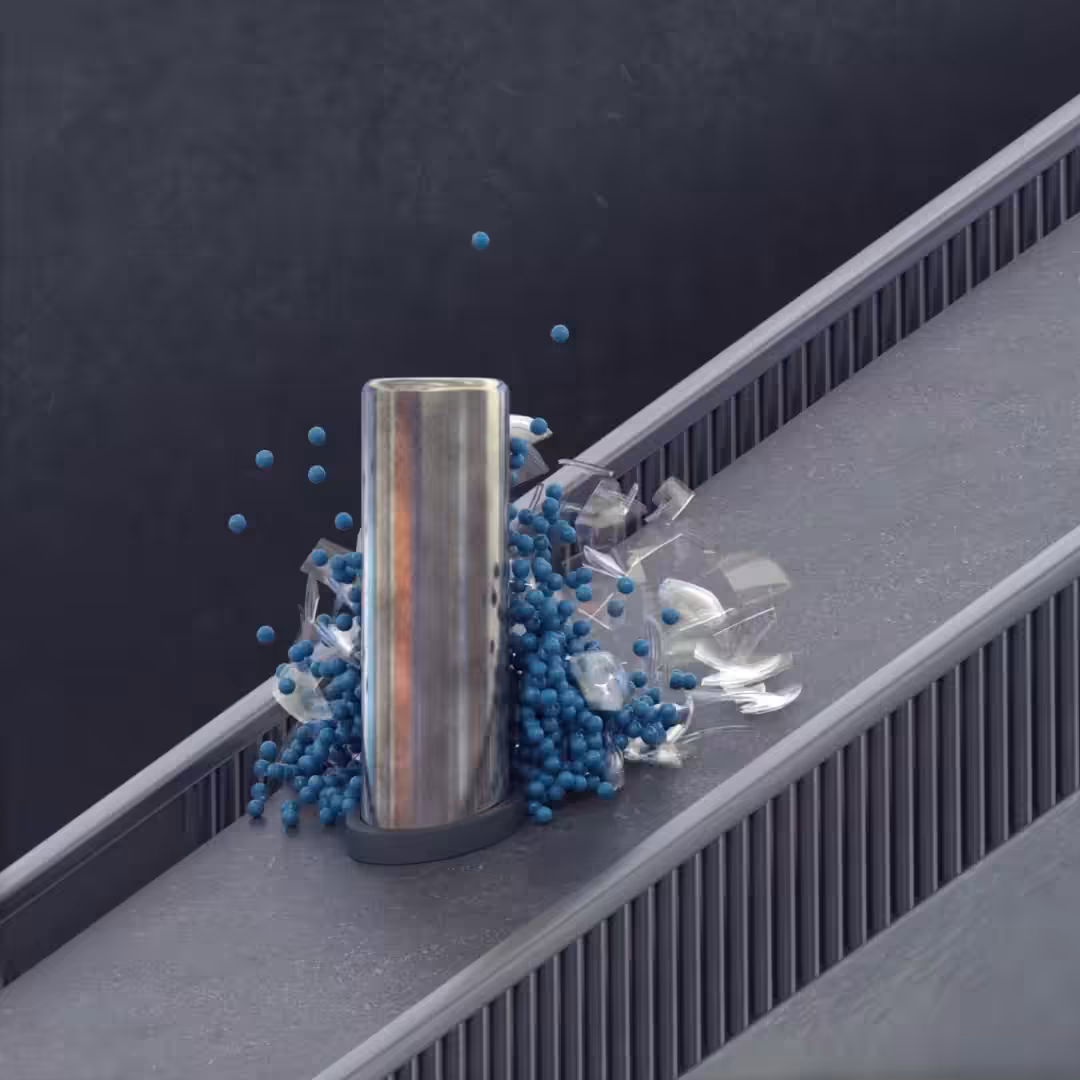 Falling marbles