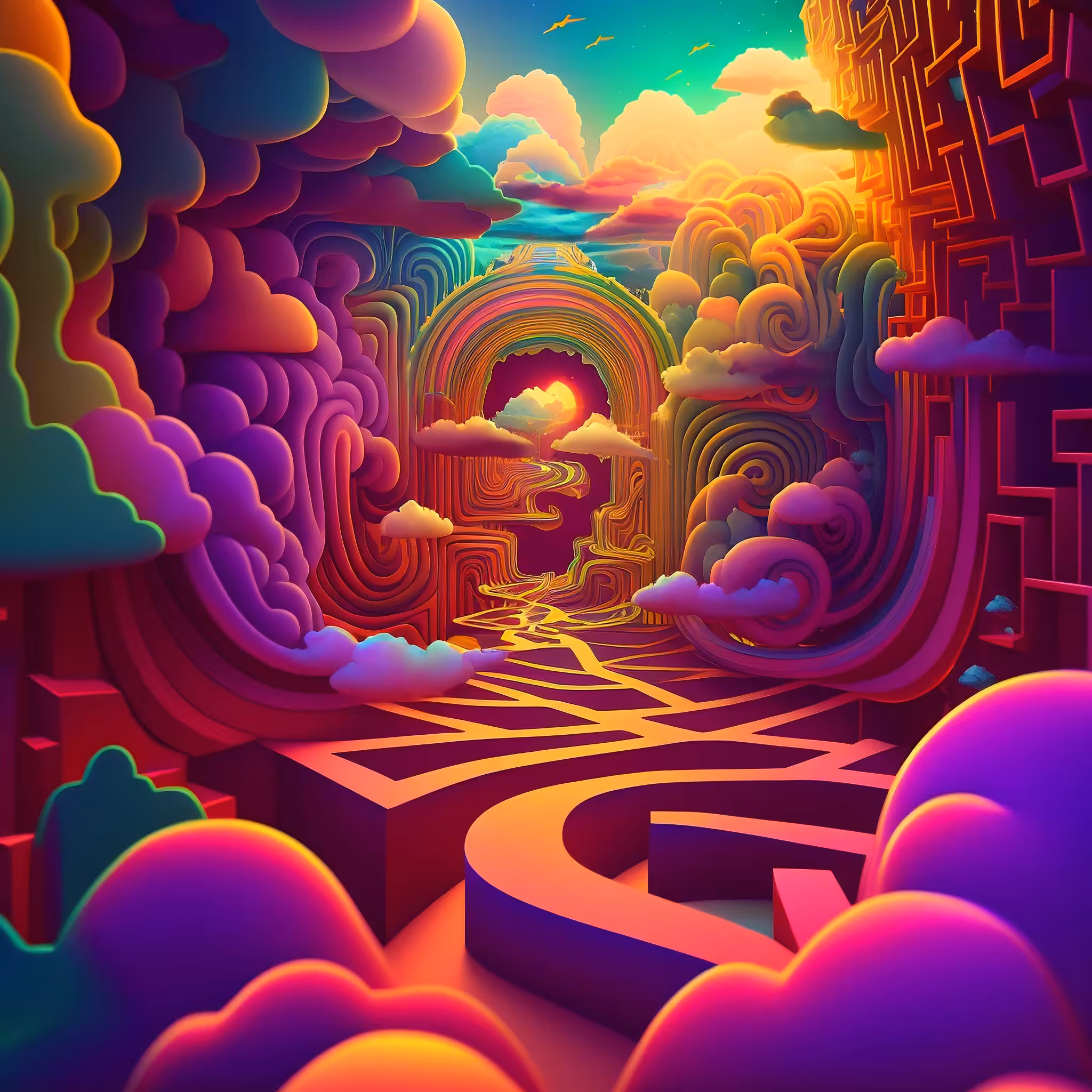 Rainbow Maze