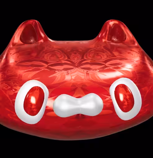 Bubble cat #012-Red 