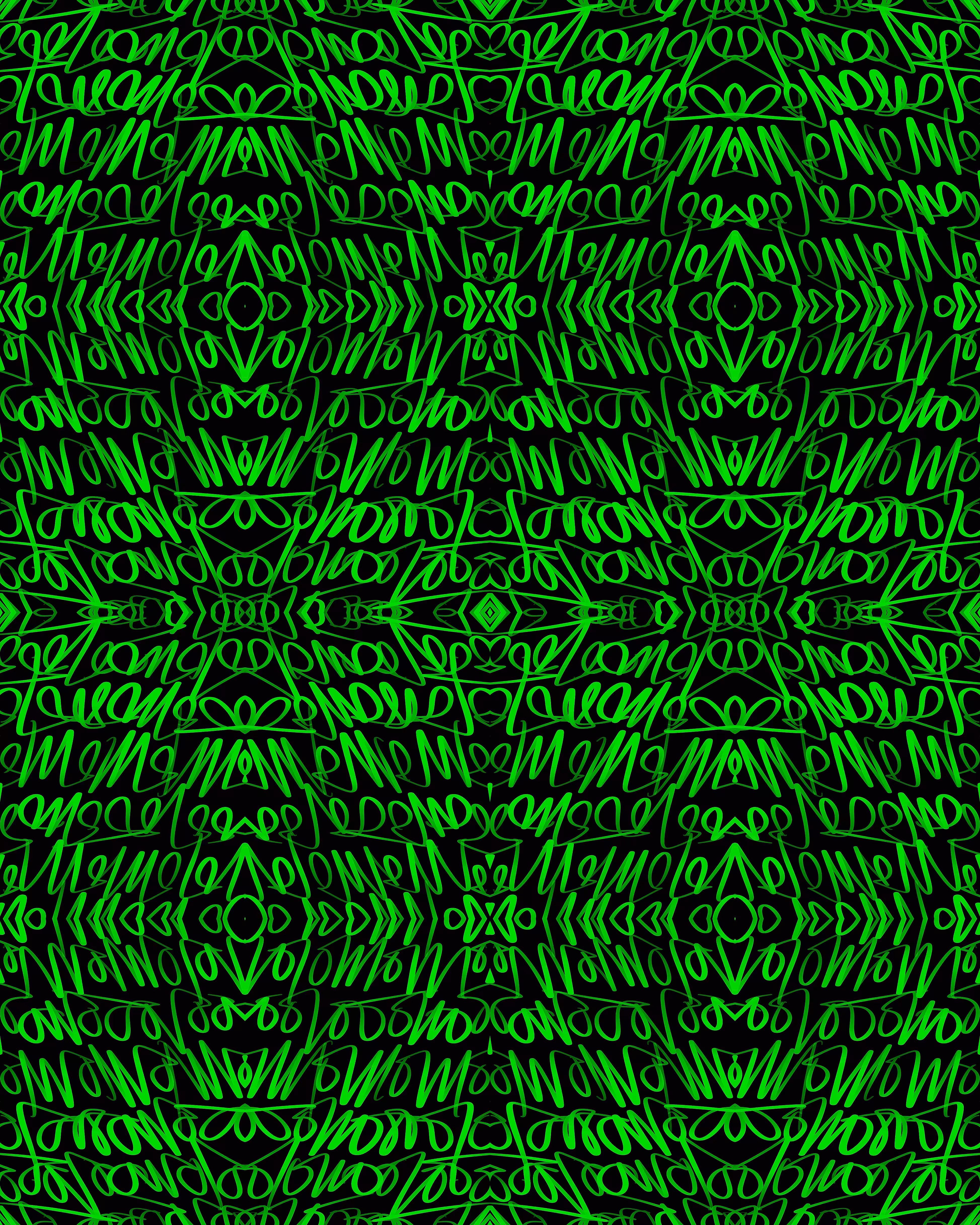 CURSIVE BINARY: Semi-Asemic Study #1 ("From somewhere deep down...")