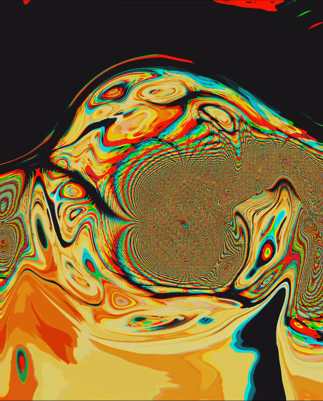 Psychedelic Dogecoin Portrait