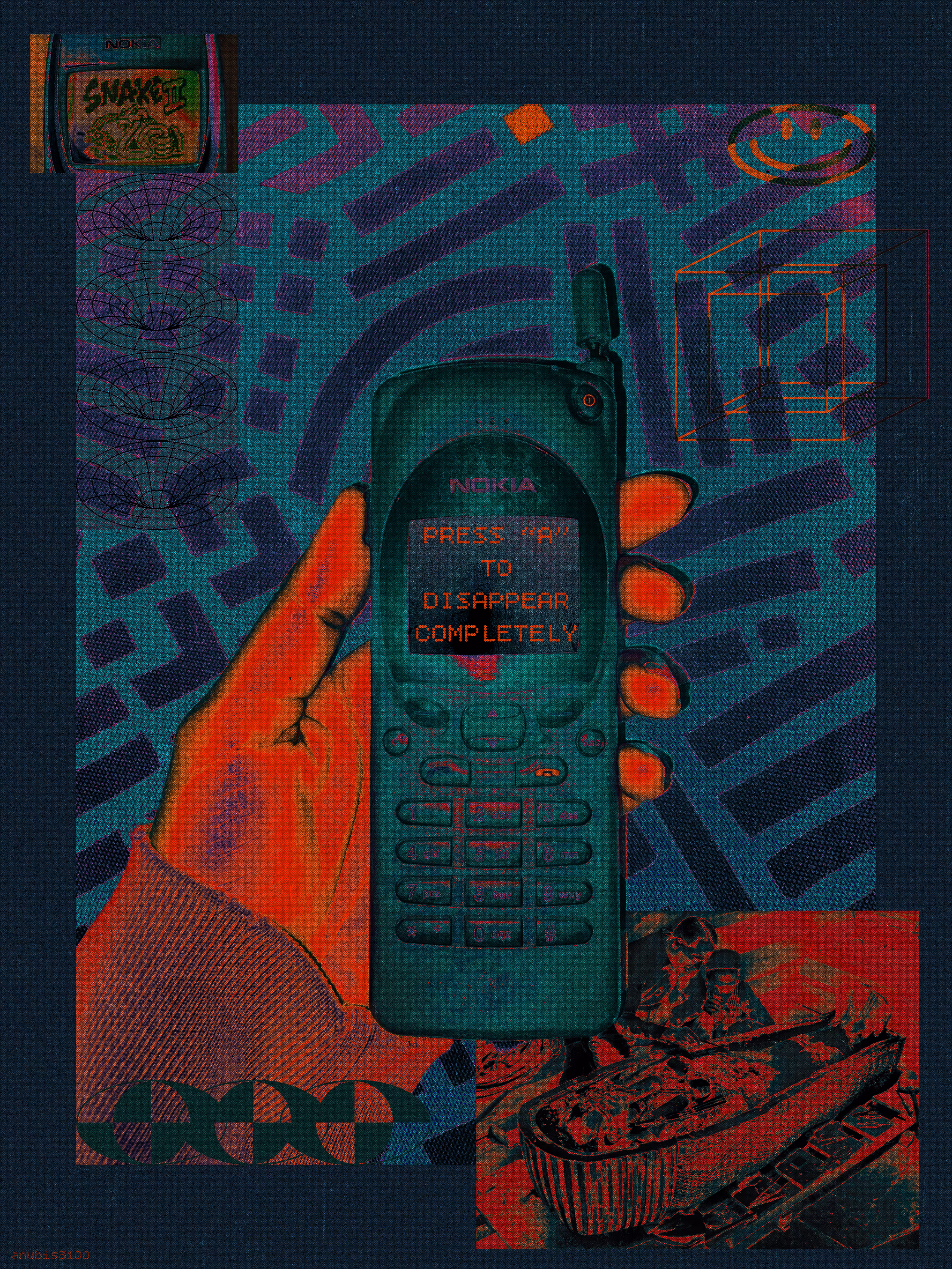Press A to disappear completely