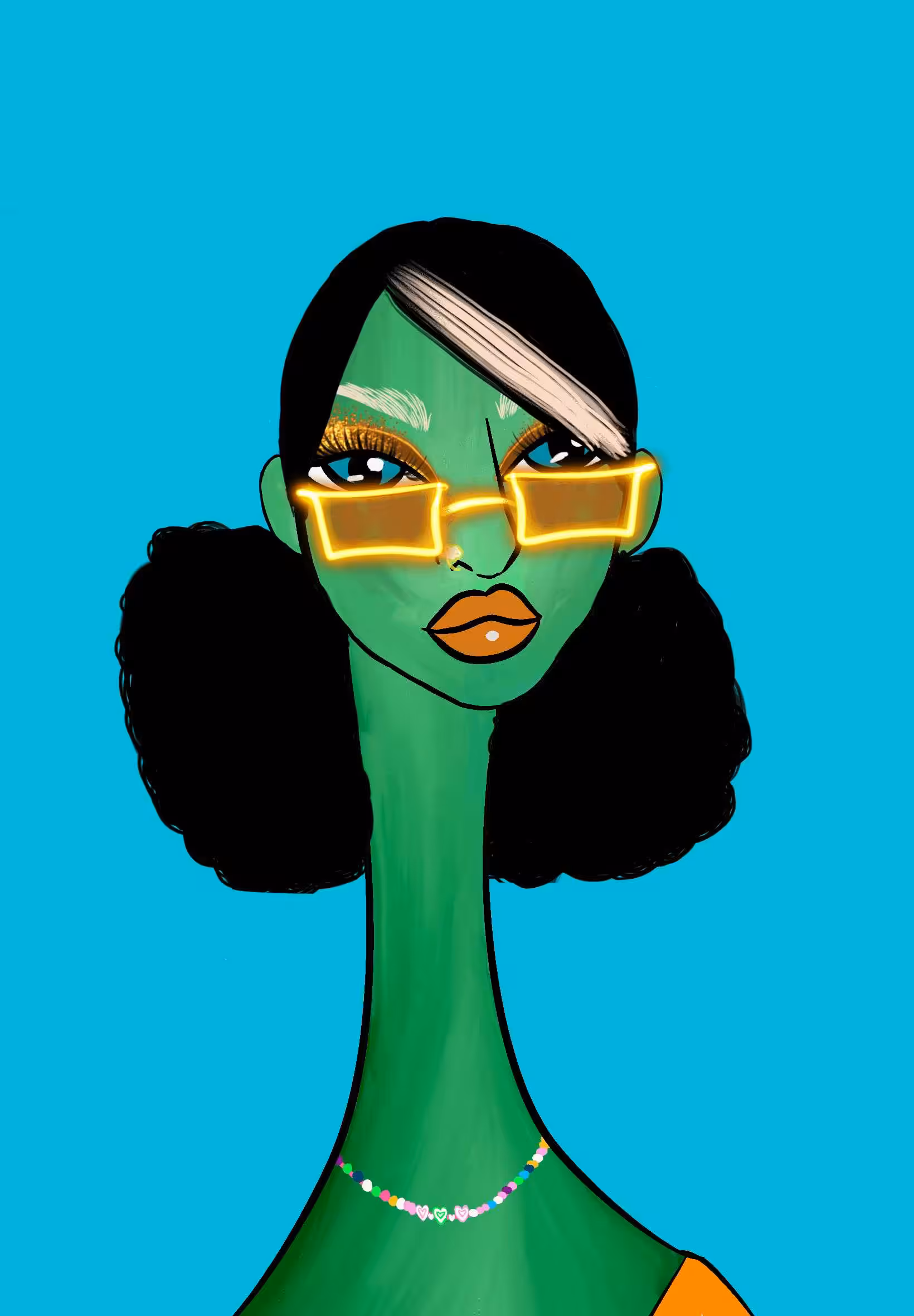 Long Neckie Lady #1118