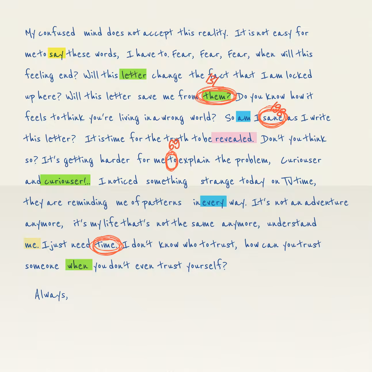 Conspiracy Theory Vol.2: a letter #56