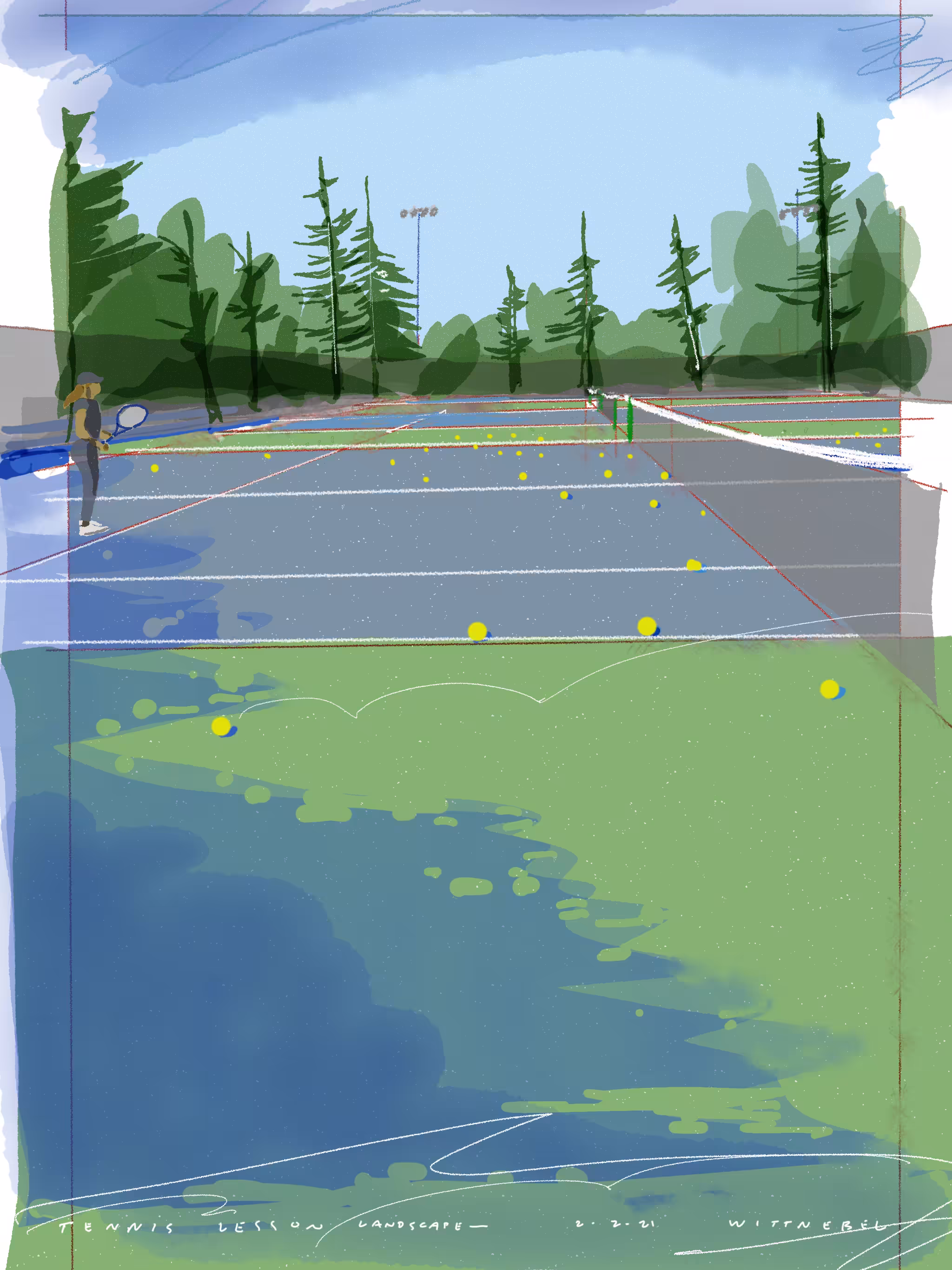 Tennis Lesson Landscape