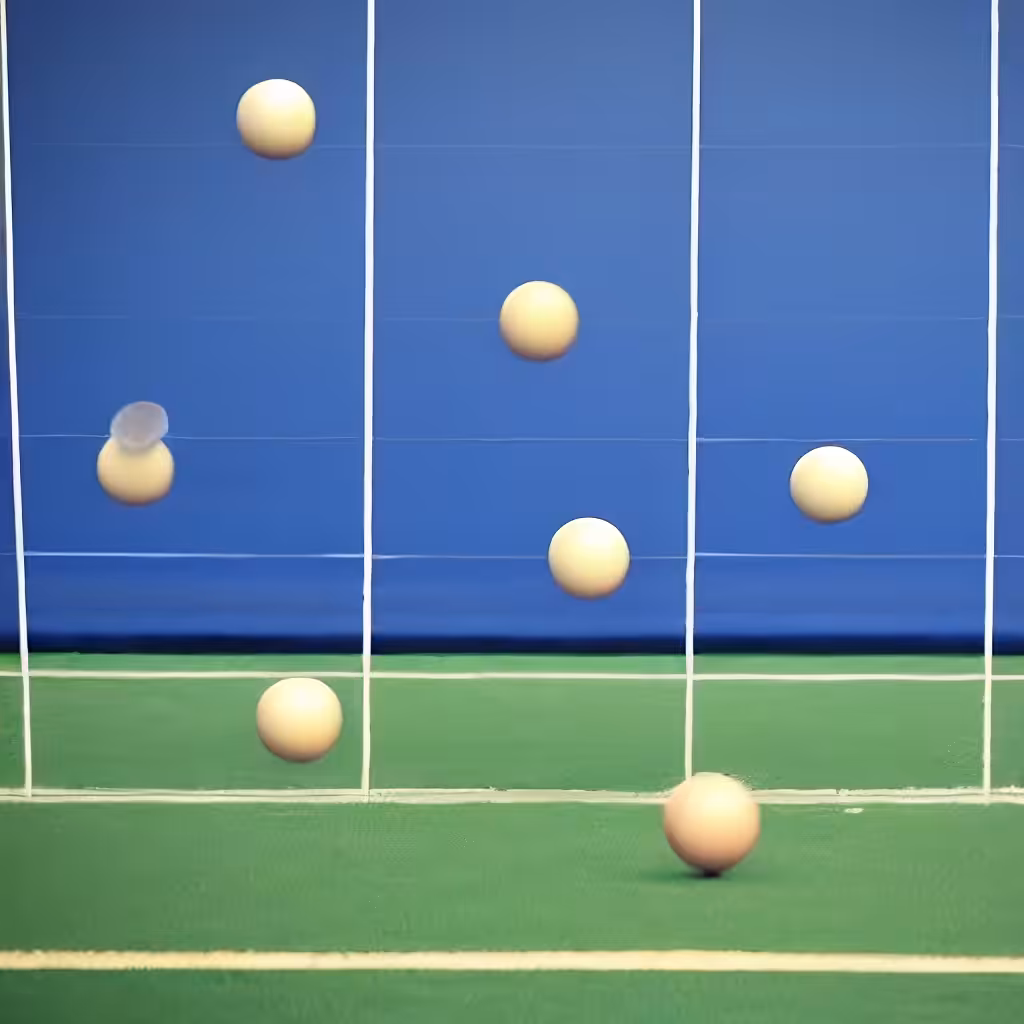 "three balls thrown in the air to get a straight line" attempt #25