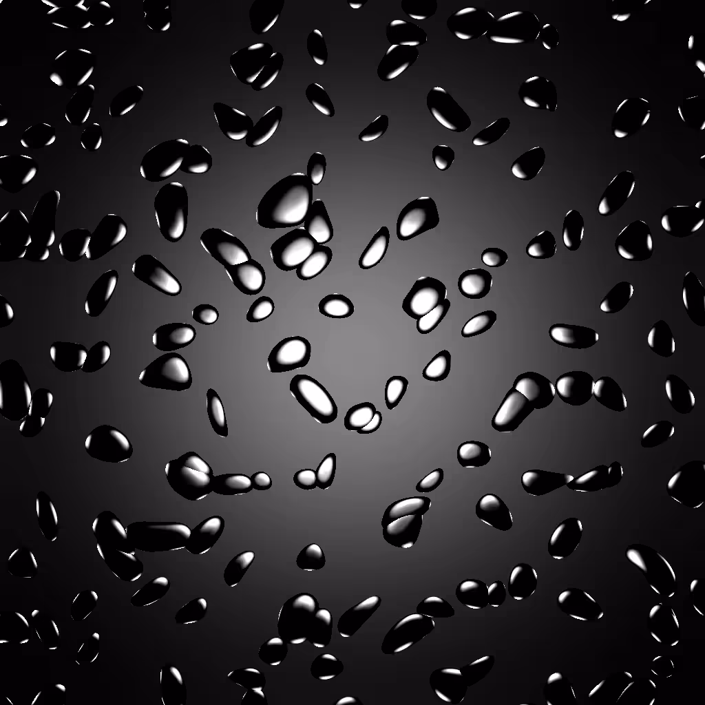dancing droplets (b&w)