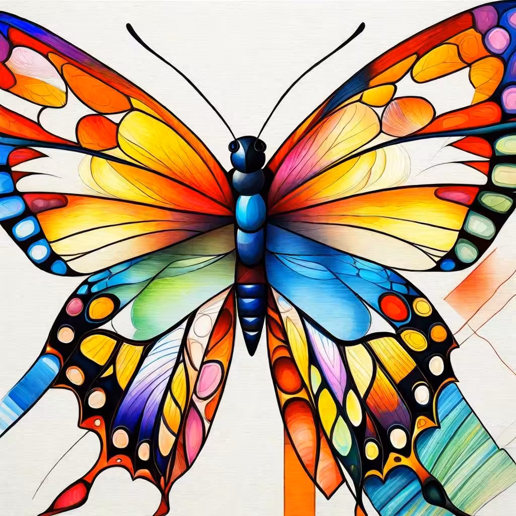 Butterfly colorful style