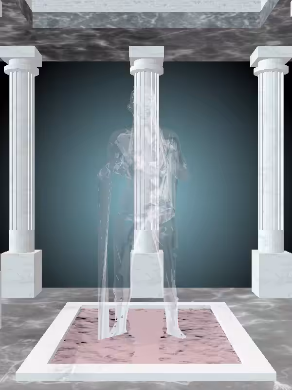 HeavenComputer: The Fading Old Silver Chrome Woman #6546