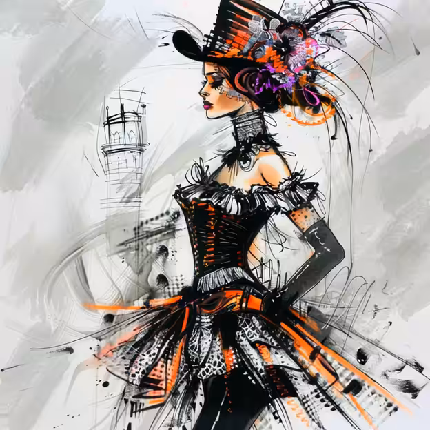 Haute Couture | Black CanCan Dress