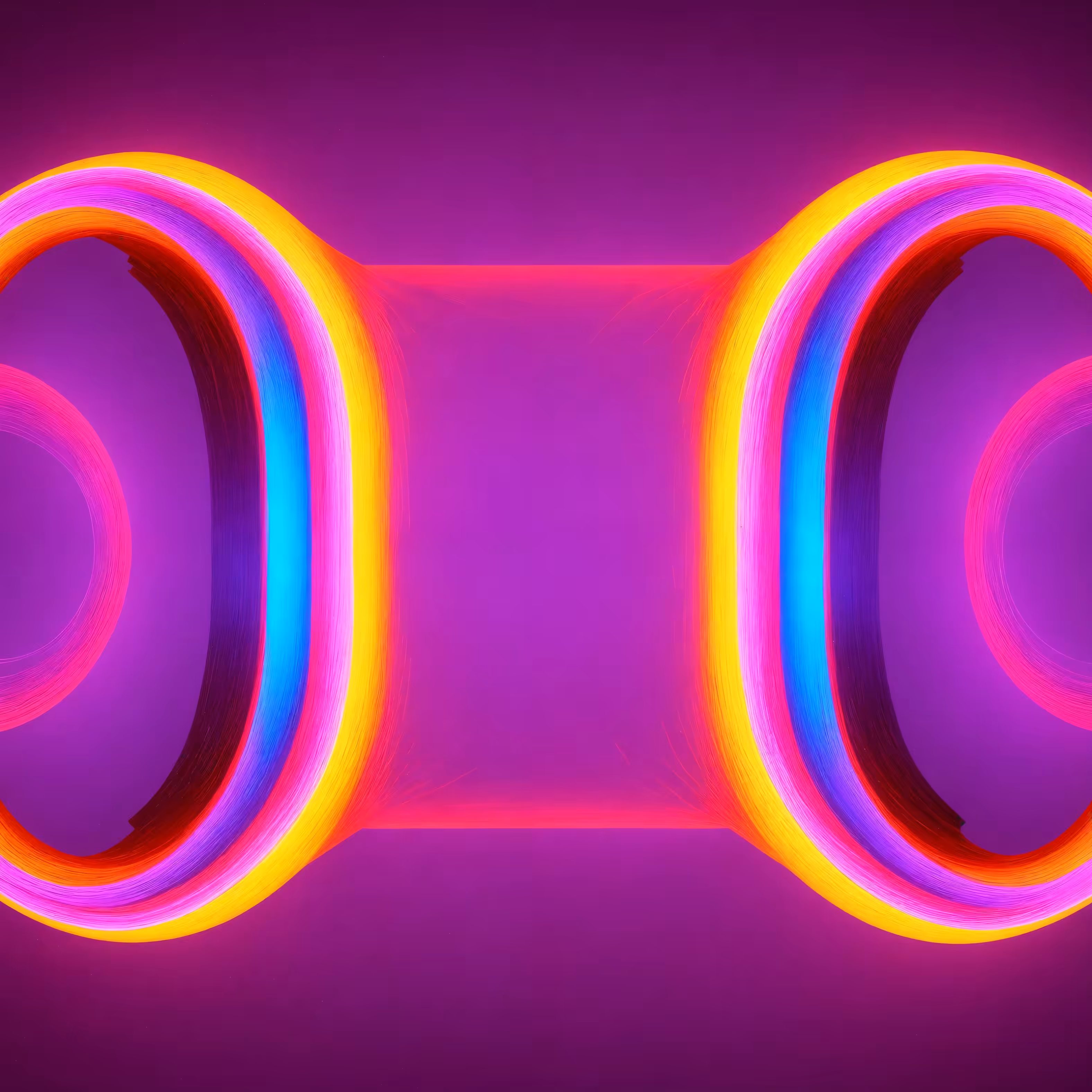 Long Exposure Vibrant Horizontal Neon Rainbow 8K