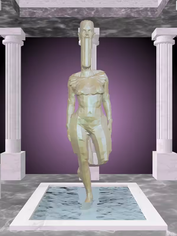 HeavenComputer: The Fragmented Plotting Olive Rust Woman #1643