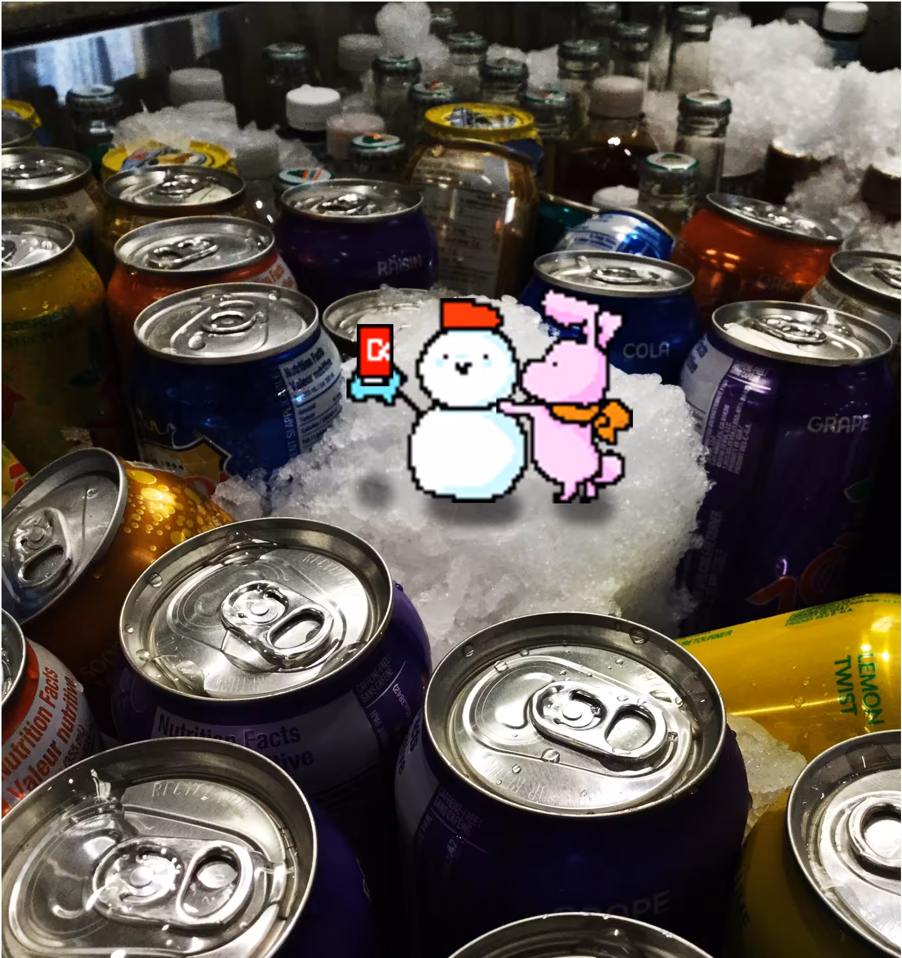 Drink with a snow man