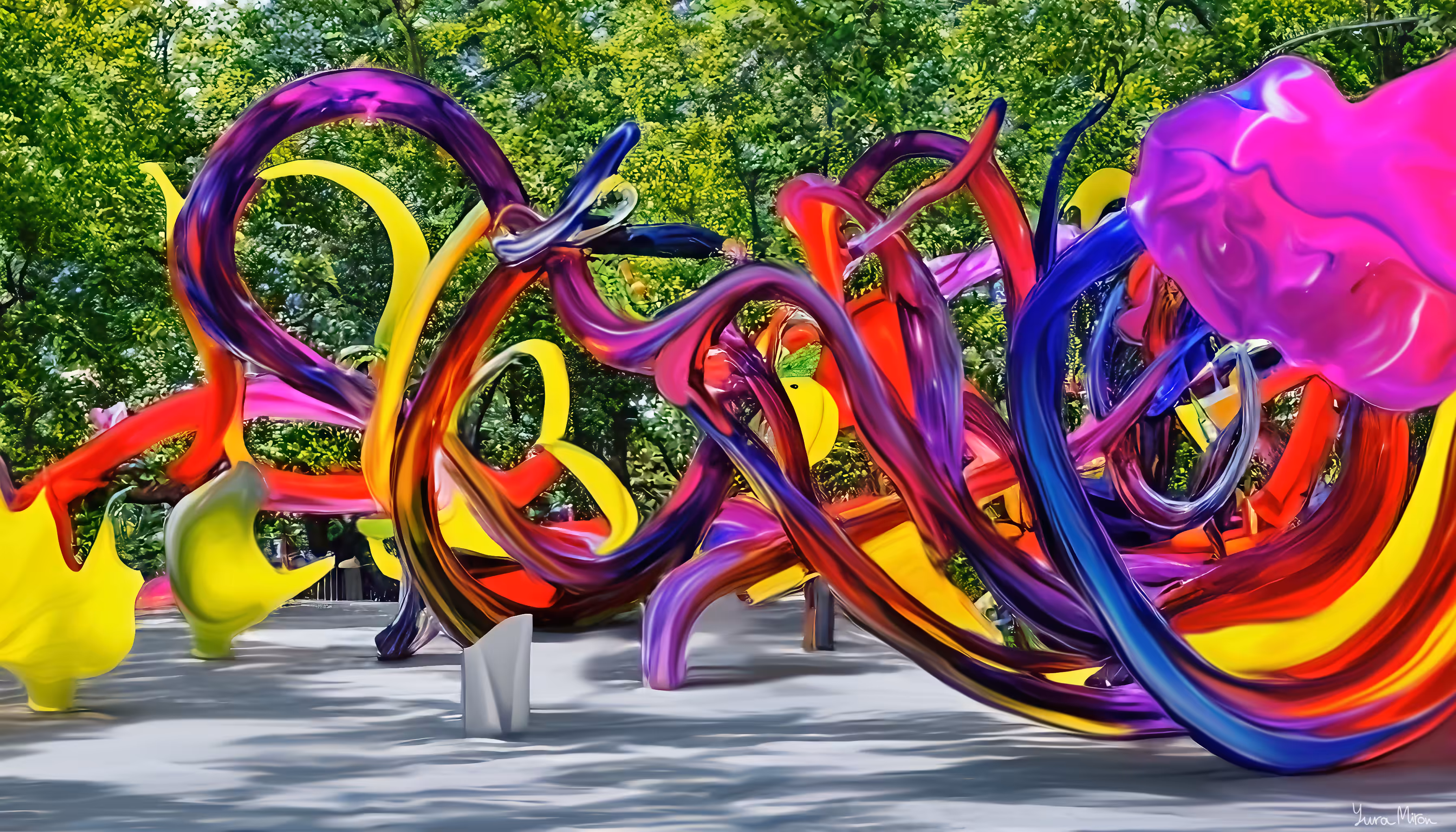 Cycling in NYC/// Glass blown installation #6