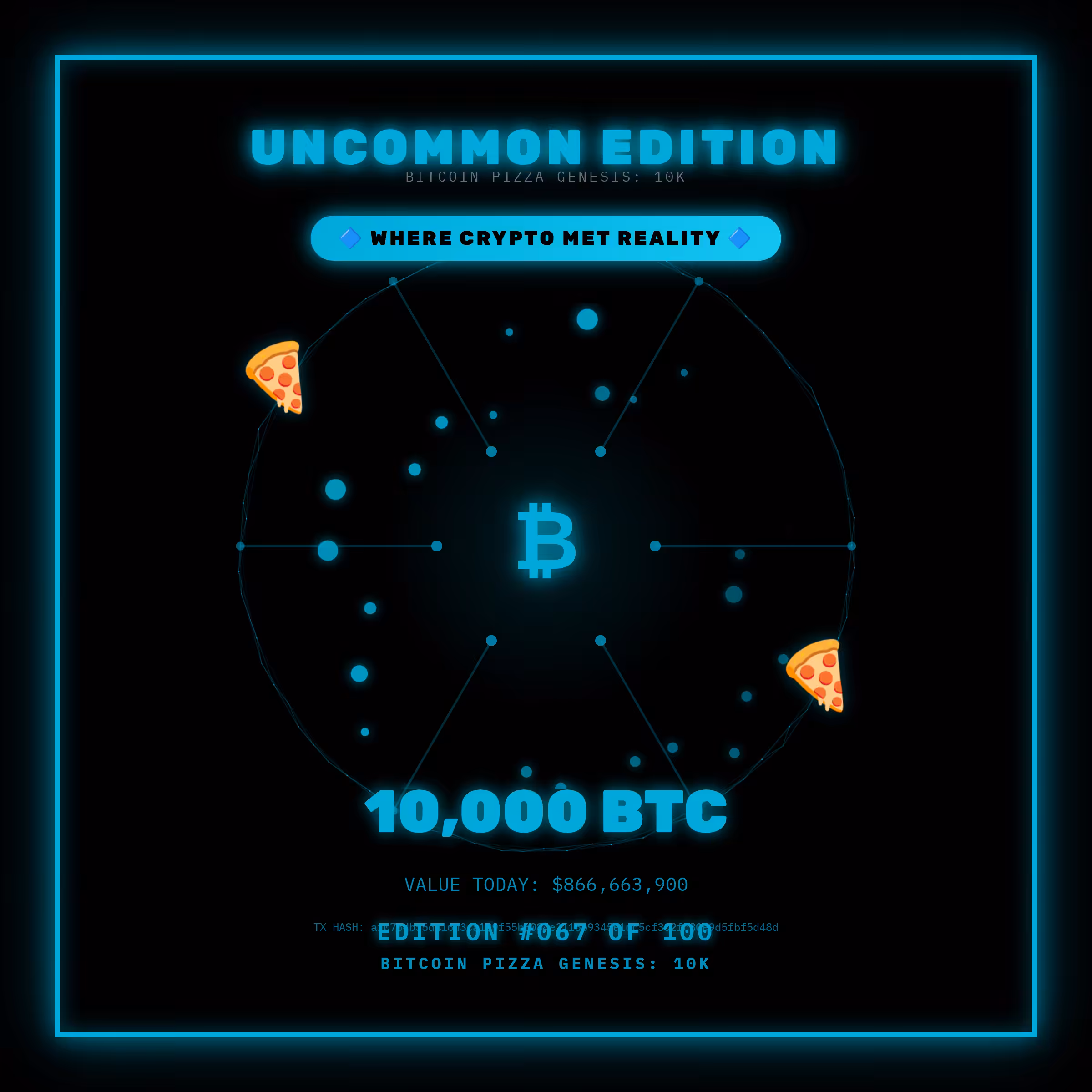 Bitcoin Pizza Genesis: 100 - UNCOMMON #067