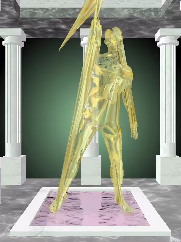 HeavenComputer: The Fading Jazzy Green-Golden Goblet Man #7091
