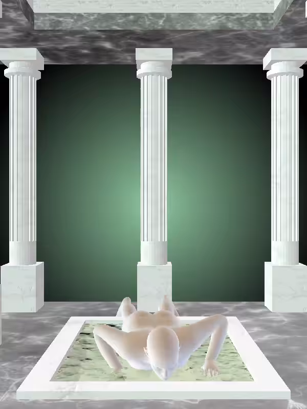 HeavenComputer: The Fading Athletic Luminescent Beige Woman #5881